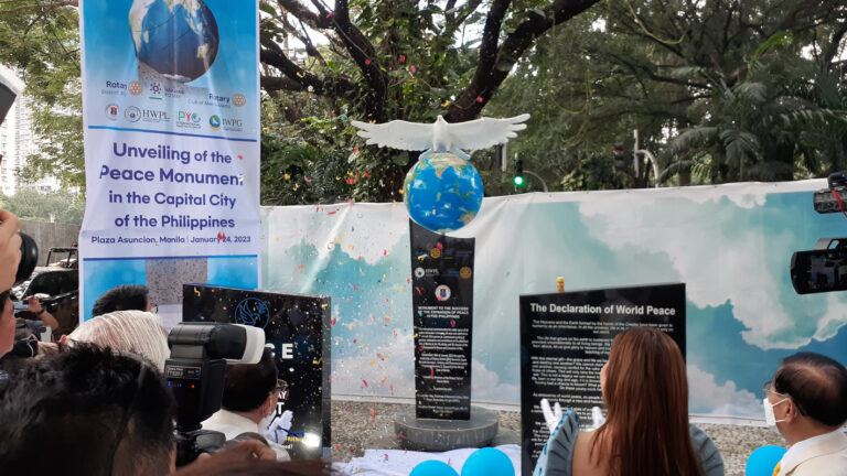 Friedensdenkmal in Manila als Symbol für nachhaltigen Frieden